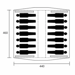 Cabanon Nevada XL groepstent beige< Tunneltenten|Koepeltenten