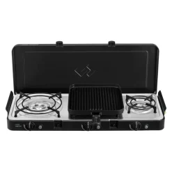 Cadac 3 Cook Turbo FFD Deluxe 3-pits kooktoestel< Gaskooktoestellen