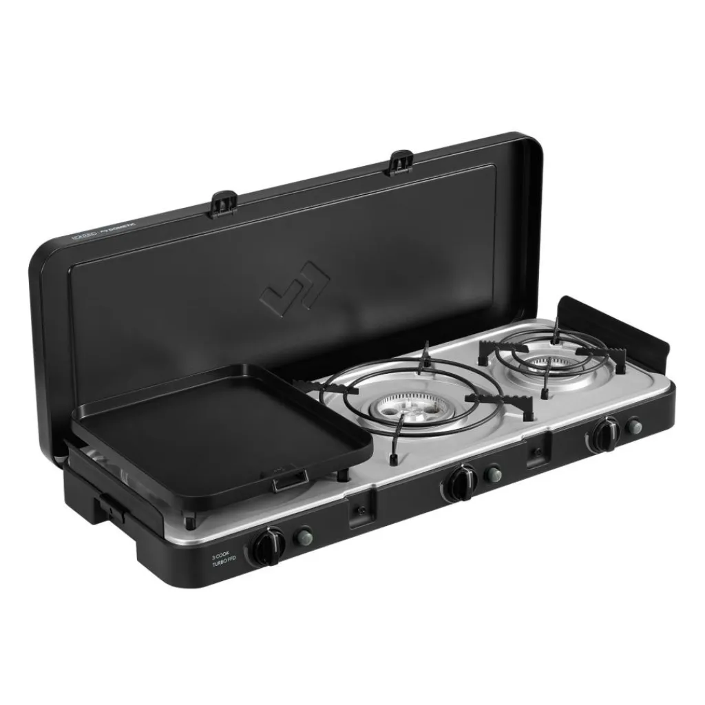 Cadac 3 Cook Turbo FFD Deluxe 3-pits kooktoestel< Gaskooktoestellen