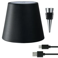 Calex Flessenstop met verlichting black< Verlichting|Verlichting Batterijen