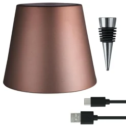 Verlichting|Verlichting Batterijen-Calex Flessenstop met verlichting bronze