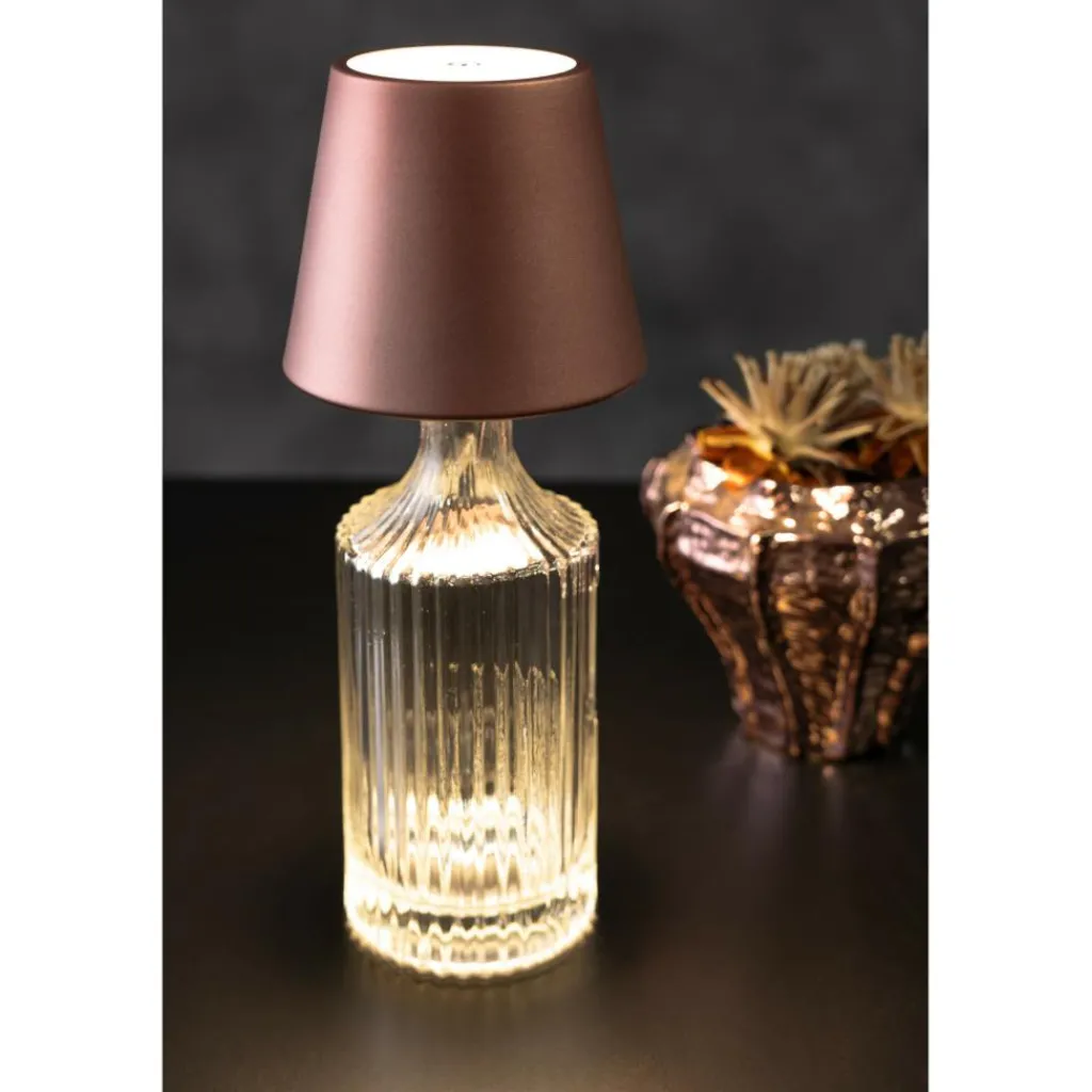 Verlichting|Verlichting Batterijen-Calex Flessenstop met verlichting bronze