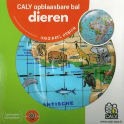 Buitenspelen & Spelletjes-Caly Toys  Wereldkaart met dieren opblaasbare bal 30 cm