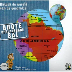 Caly Toys  Wereldkaart Original opblaasbare bal 50 cm< Buitenspelen & Spelletjes