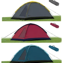 2-Persoons Tent|Tunneltenten-Camp Active  Koepeltent 3 kleuren assorti