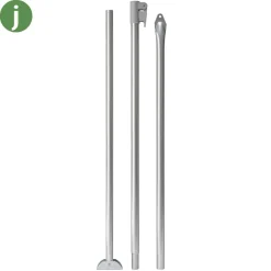 Tentstokken|Tentstokken-Campking Stormstok met voet aluminium 25 / 22 mm 180 - 260  cm QG