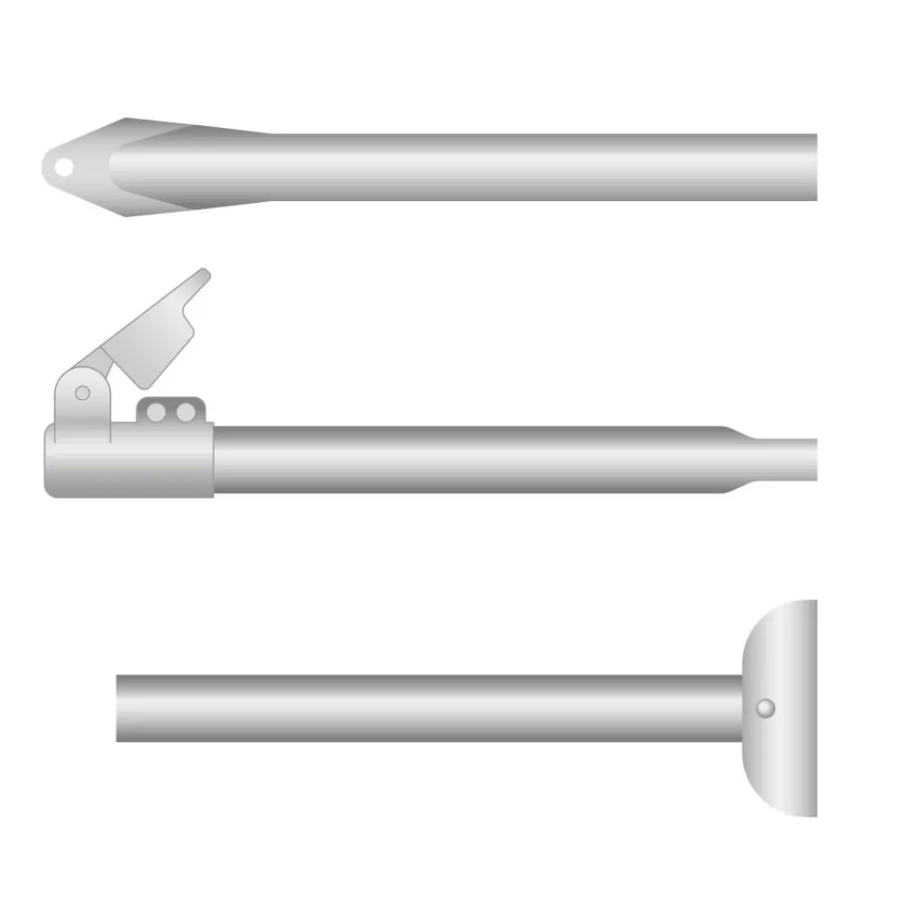 Tentstokken|Tentstokken-Campking Stormstok met voet aluminium 25 / 22 mm 180 - 260 cm QG
