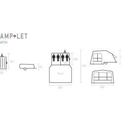 Nieuwe Vouwwagen-Camp-let Earth geremd vouwwagen 750 kg grey