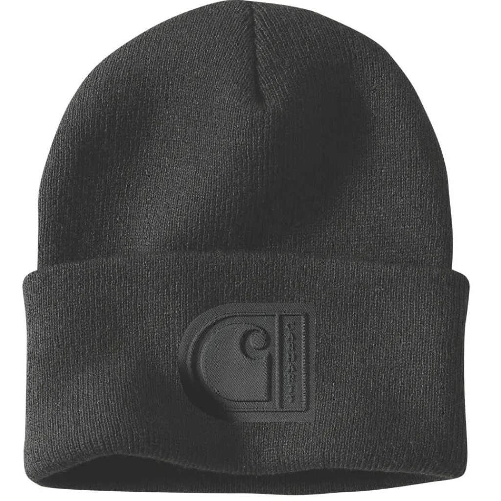 Mutsen|Wintersport-Carhartt Cuffed C Patch muts black