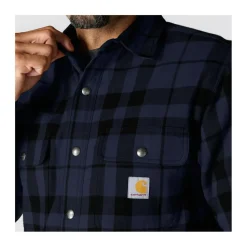 Shirts, Polo's & Blouses-Carhartt Flannel Sherpa Lined overhemd heren navy