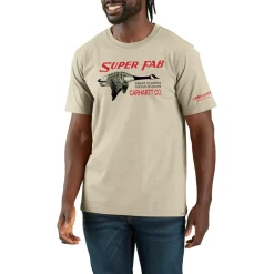 Shirts, Polo's & Blouses-Carhartt LFAB Graphic shirt heren oat milk