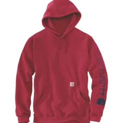 Truien & Vesten-Carhartt Logo Sleeve Graphic hoodie heren industry red