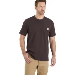 Shirts, Polo's & Blouses-Carhartt Pocket shirt heren dark sepia