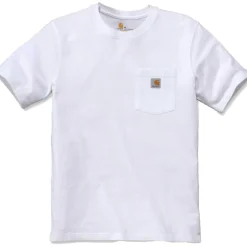 Shirts, Polo's & Blouses-Carhartt Relaxed Fit Heavyweight K87 Pocket shirt heren white