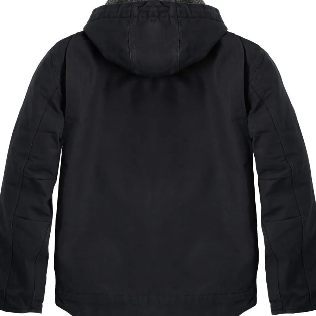 Jassen-Carhartt Relaxed Fit Washed Duck Shepa Lined winterjas heren black