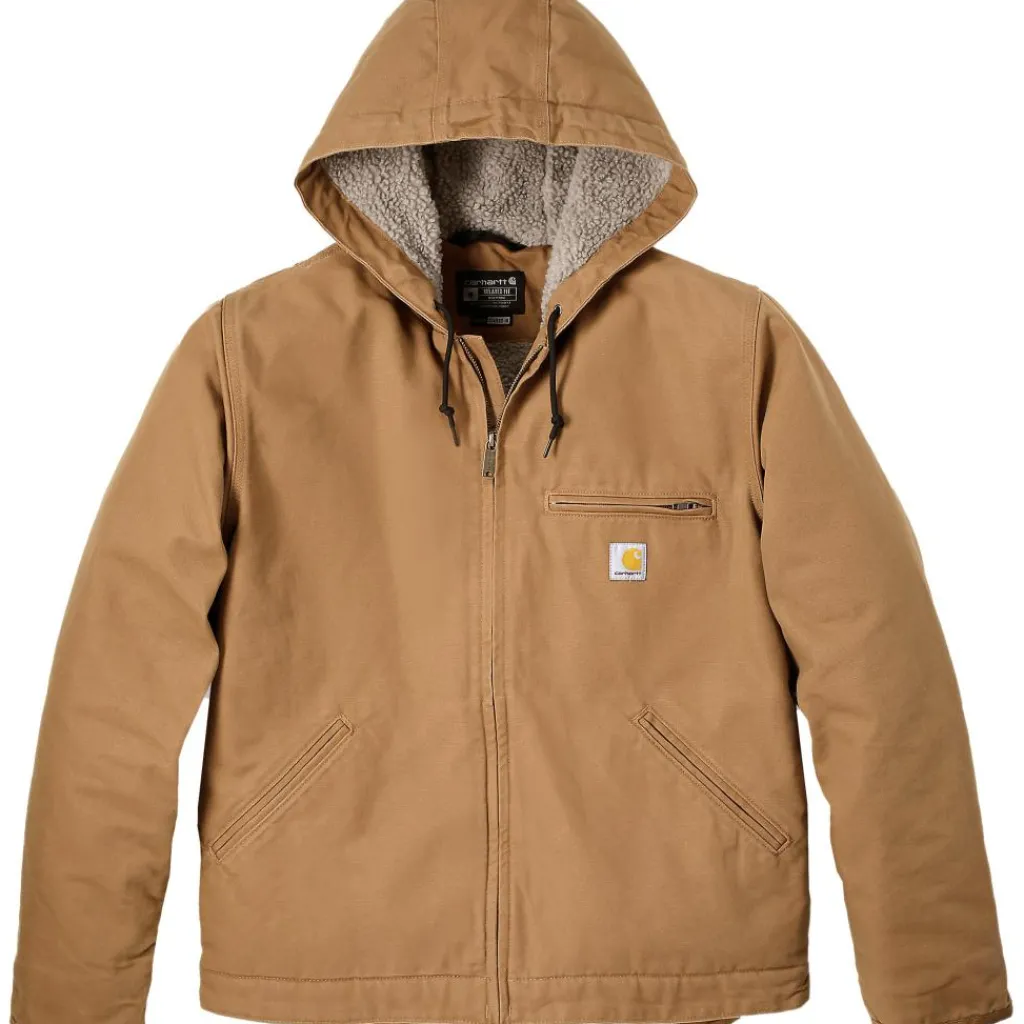 Carhartt Relaxed Fit Washed Duck Sherpa Lined winterjas heren brown< Jassen