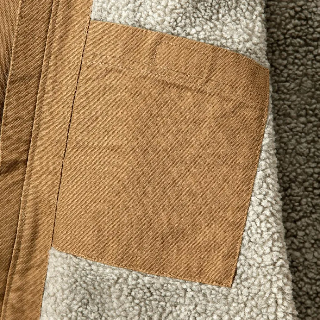 Carhartt Relaxed Fit Washed Duck Sherpa Lined winterjas heren brown< Jassen