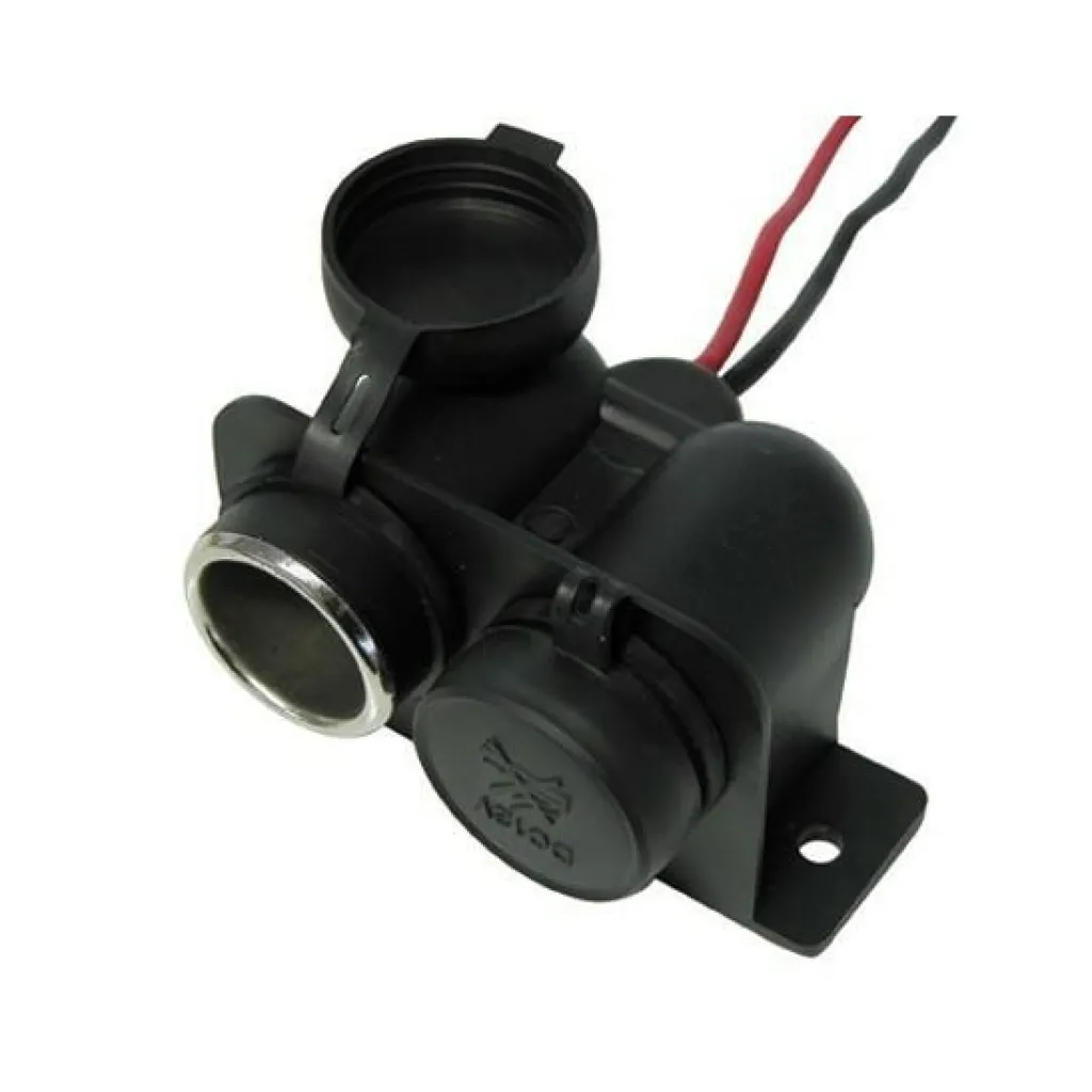 Carpoint Dubbele contactdoos 12V< Camping Elektra