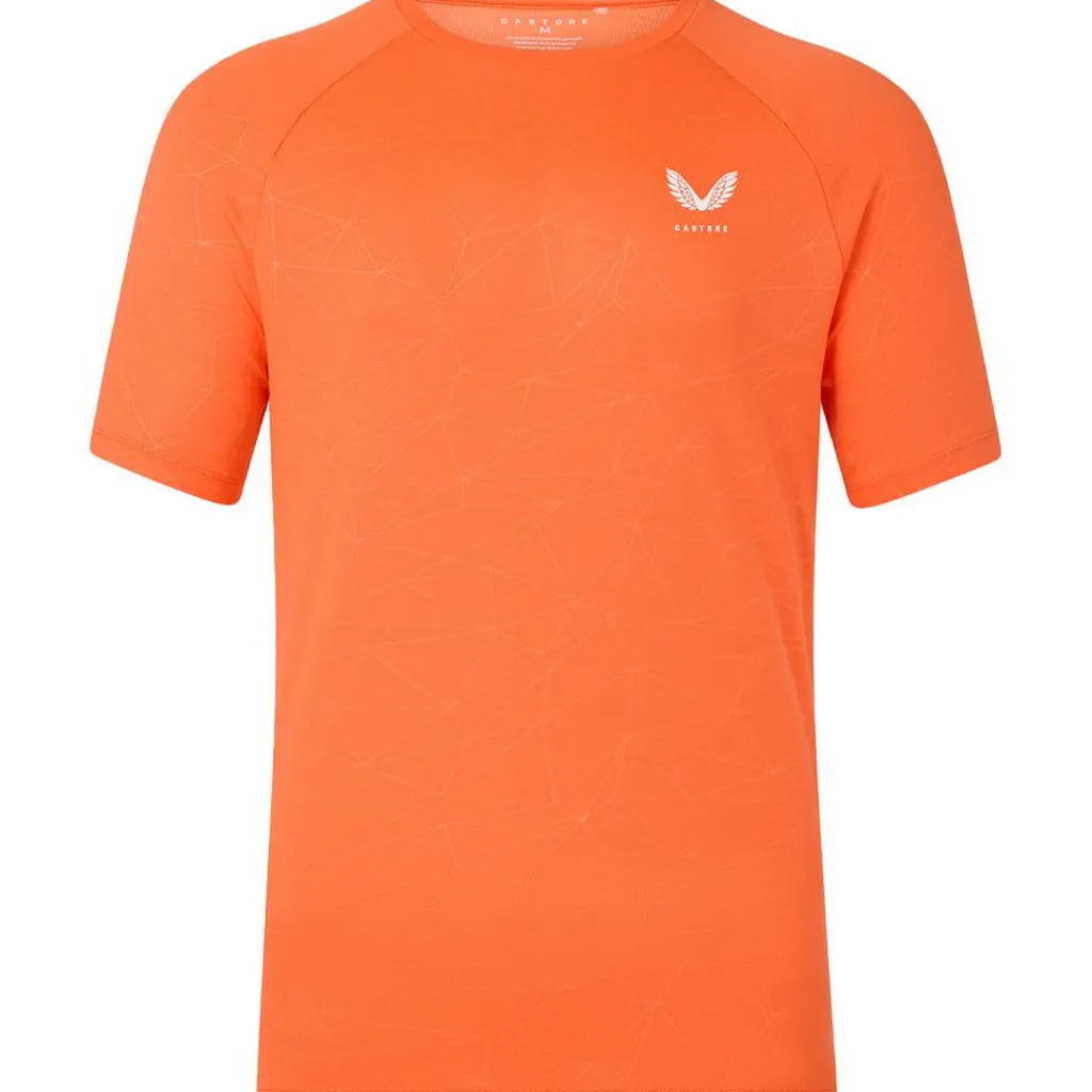 Sportshirt-Castore Adapt shirt heren bright orange mid grey