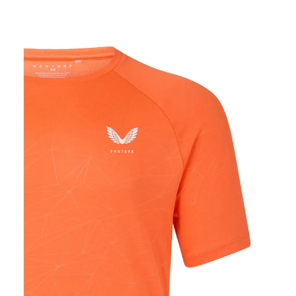 Sportshirt-Castore Adapt shirt heren bright orange mid grey