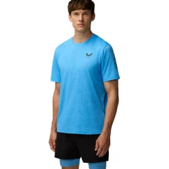 Castore Engineered Knit shirt heren cool blue black< Sportshirt