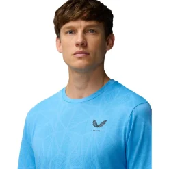 Castore Engineered Knit shirt heren cool blue black< Sportshirt