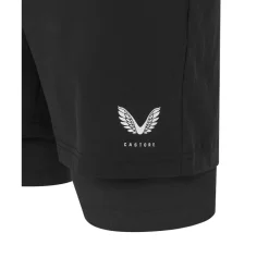 Sportbroek-Castore Flow 2-in-1 short heren black white