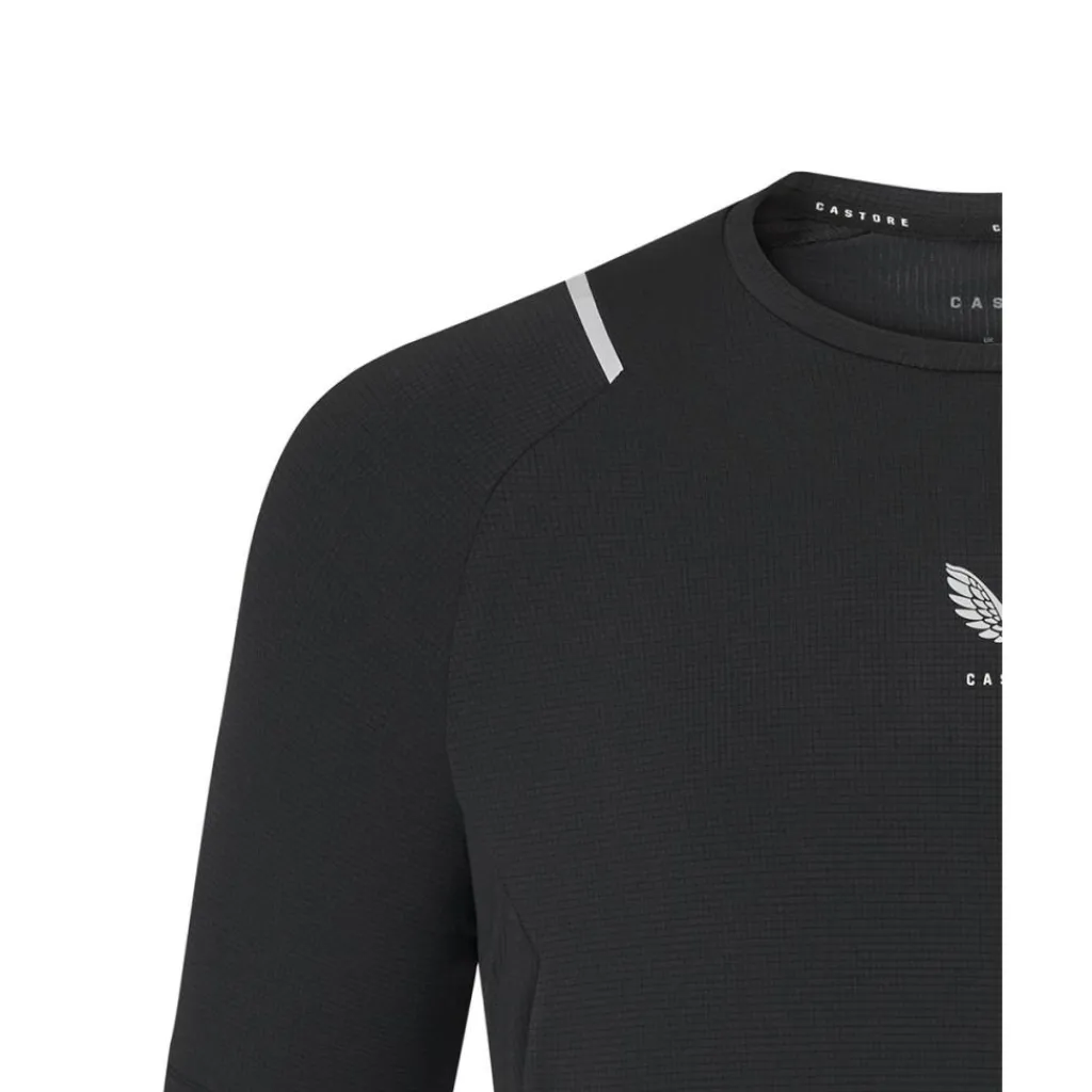 Sportshirt-Castore shirt heren black silver reflective