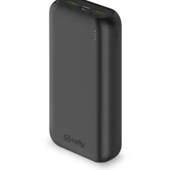 Celly 20.000 Mah powerbank zwart< Accu's & Batterijen