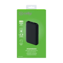 Accu's & Batterijen-Celly PBE 5000 mAh powerbank zwart