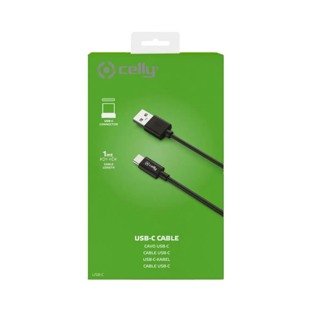 Kabels-Celly USB naar USB-C kabel 1 meter black