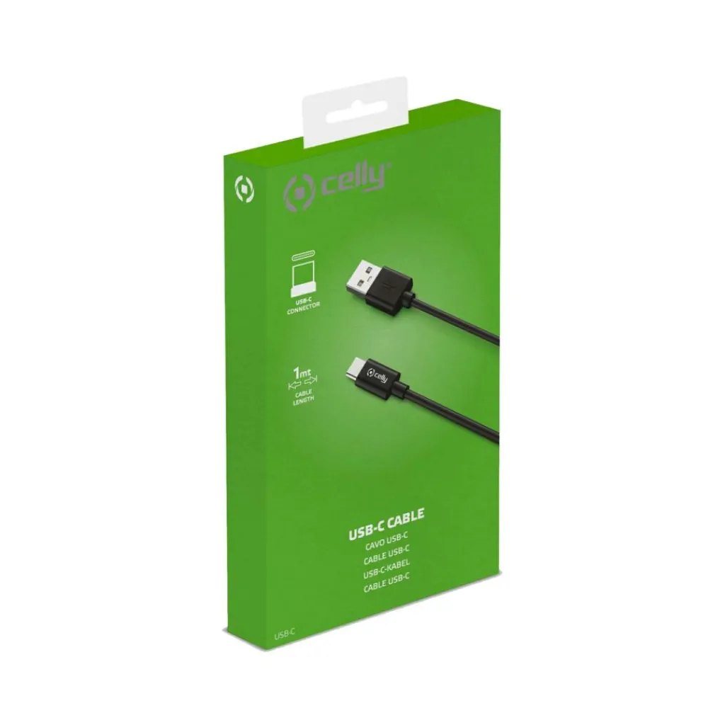 Kabels-Celly USB naar USB-C kabel 1 meter black