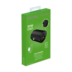 Celly USB-C Compact autolader black< Accu's & Batterijen