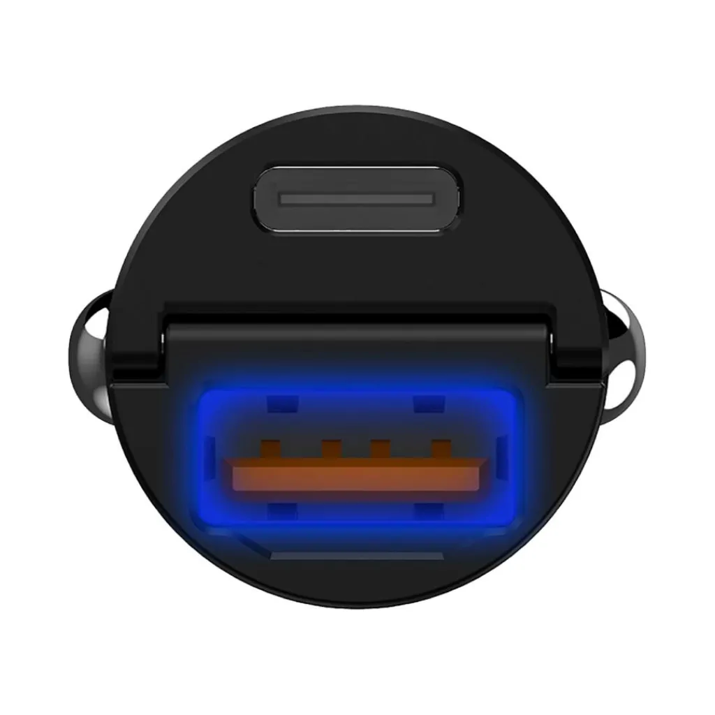 Celly USB-C Compact autolader black< Accu's & Batterijen