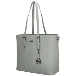 Charm London Birmingham 15,6 inch laptop schoudertas light grey< Schoudertassen