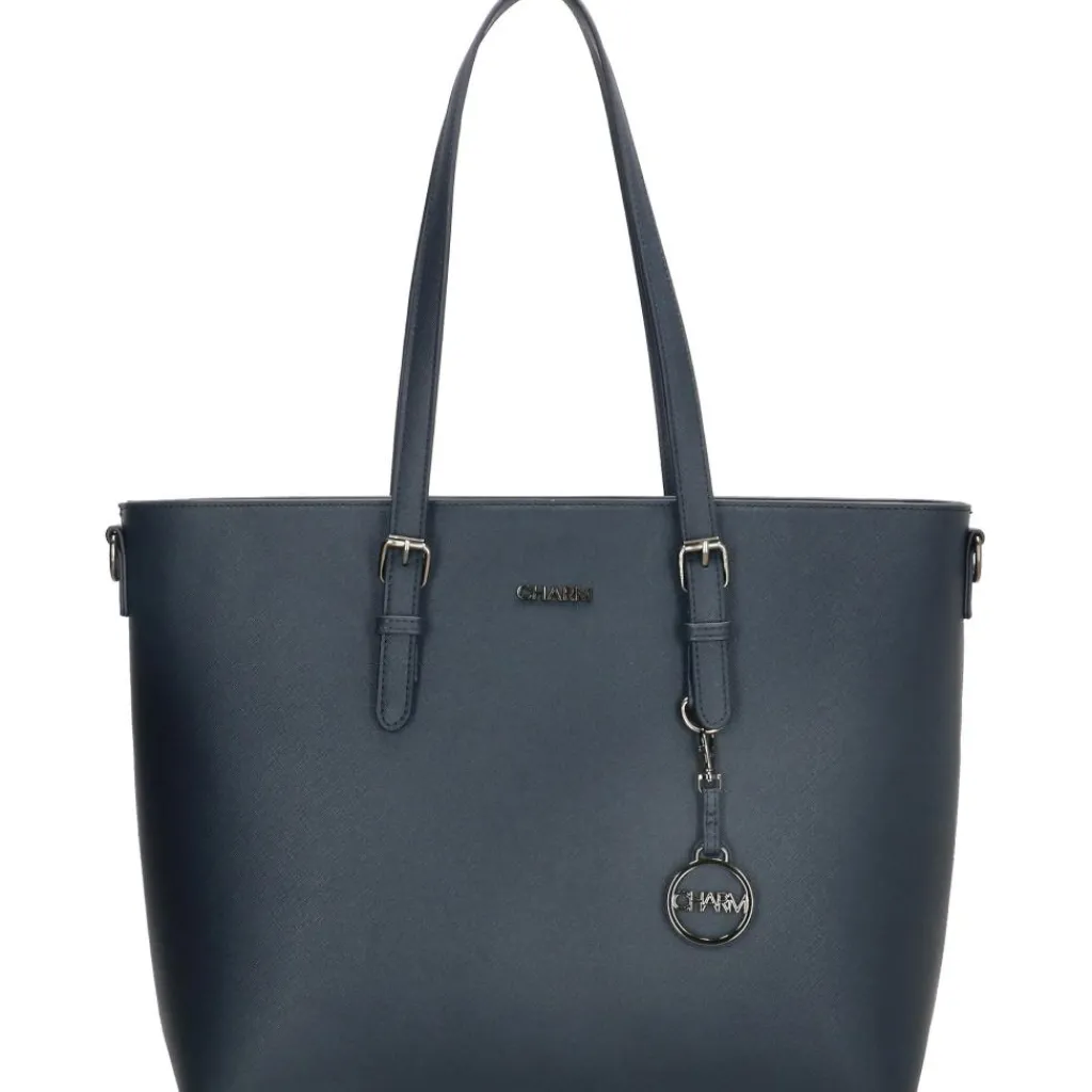 Charm London Birmingham 15,6 inch laptop schoudertas blue< Schoudertassen