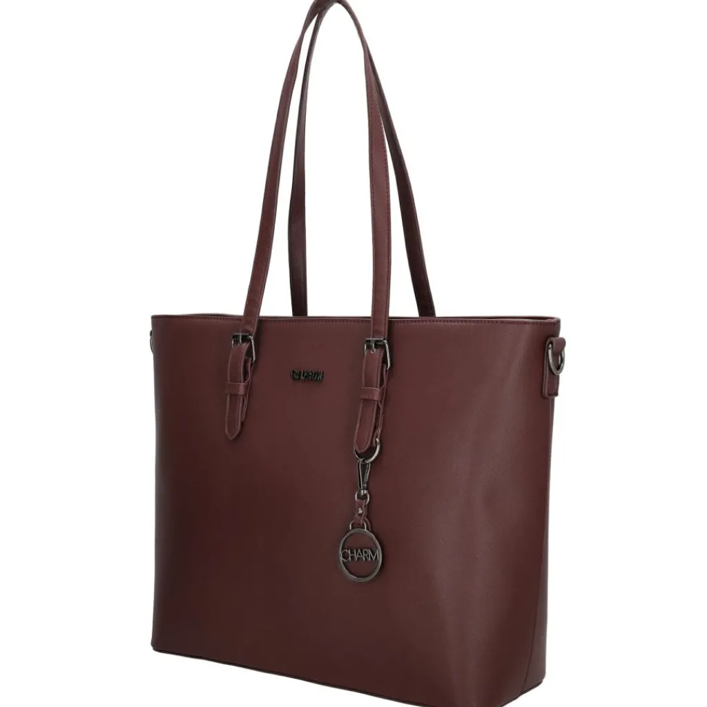 Charm London Birmingham 15,6 inch laptop schoudertas bordeaux< Schoudertassen