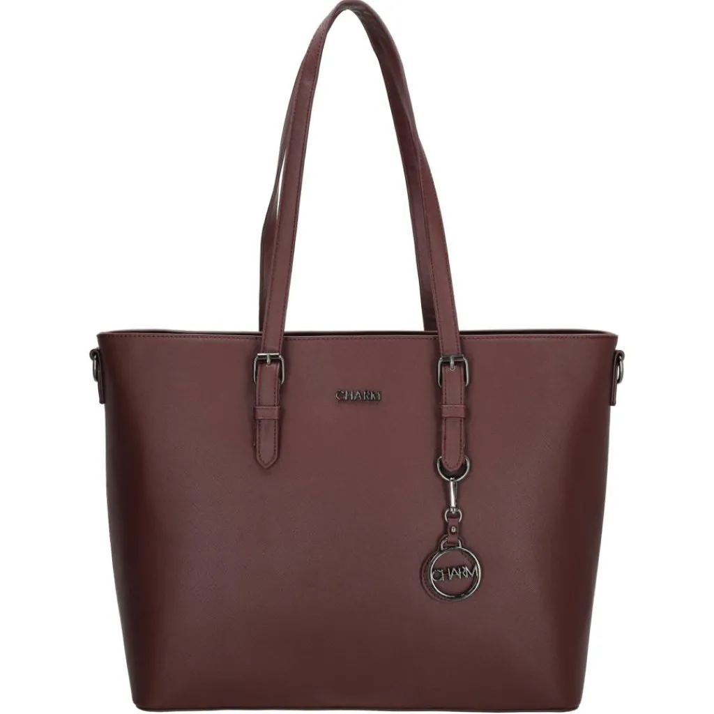 Charm London Birmingham 15,6 inch laptop schoudertas bordeaux< Schoudertassen