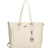 Charm London  Birmingham 15,6 inch laptop schoudertas crème< Schoudertassen