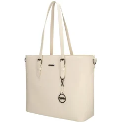 Charm London Birmingham 15,6 inch laptop schoudertas crème< Schoudertassen