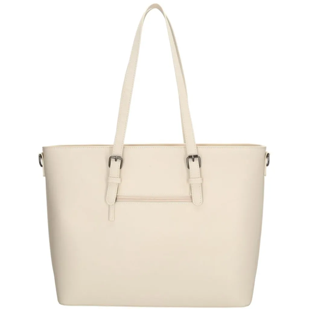 Charm London Birmingham 15,6 inch laptop schoudertas crème< Schoudertassen