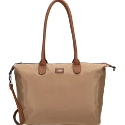 Charm London Buckingham 15,6 inch laptop schoudertas taupe< Schoudertassen