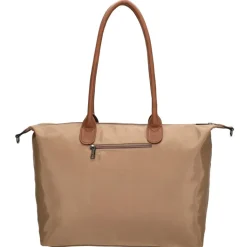 Charm London  Buckingham 15,6 inch laptop schoudertas taupe< Schoudertassen