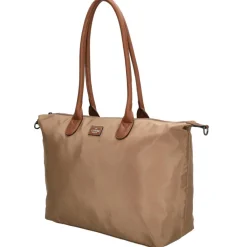 Charm London Buckingham 15,6 inch laptop schoudertas taupe< Schoudertassen