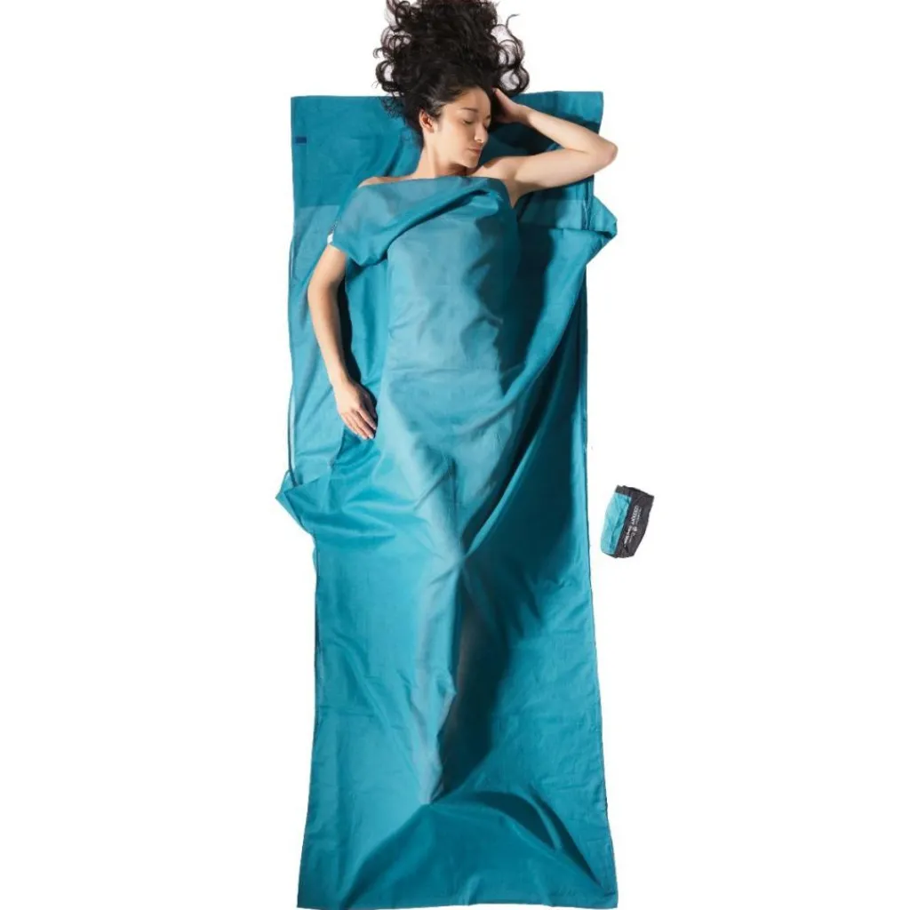 Slaapzakken-Cocoon Insect Shield TravelSheet Egyptisch katoenen laken lakenzak laguna blue