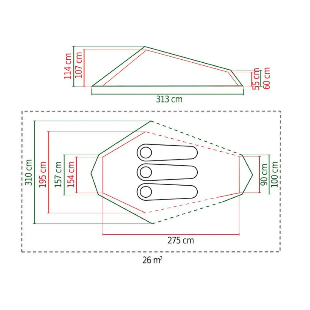3-Persoons Tent|Tunneltenten-Coleman Cobra 3 lichtgewicht tunneltent grey