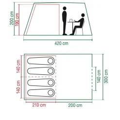 Coleman Cook 4 tunneltent green< 4-Persoons Tent|Tunneltenten