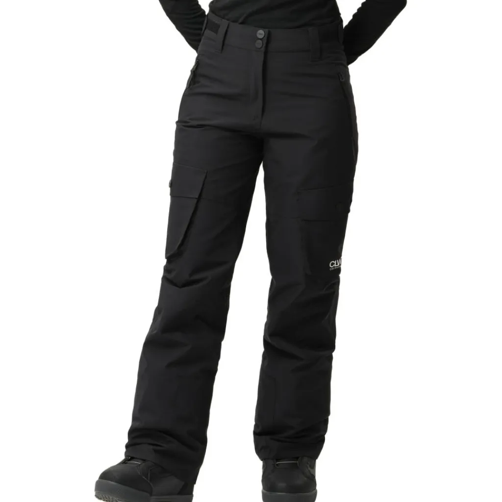 Skibroeken|Wintersport-ColourWear Cargo skibroek dames black