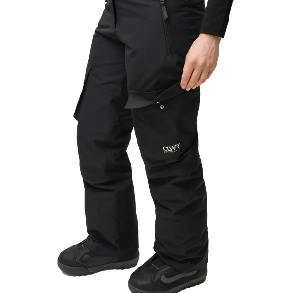 Skibroeken|Wintersport-ColourWear Cargo skibroek dames black