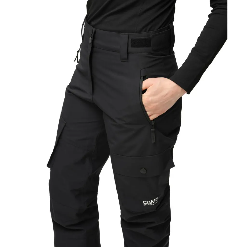 Skibroeken|Wintersport-ColourWear Cargo skibroek dames black
